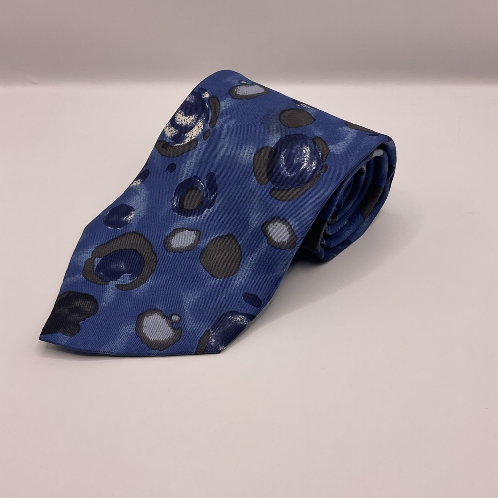 Pierre Balmain Blue/Dark/Gray/Black Tie Vintage Abstract Novelty 3.75 Wide